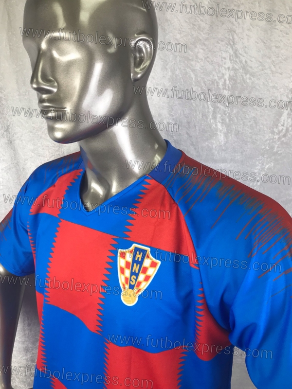 Final melón florero Uniforme de Futbol Soccer Croacia Local 2018 Azul