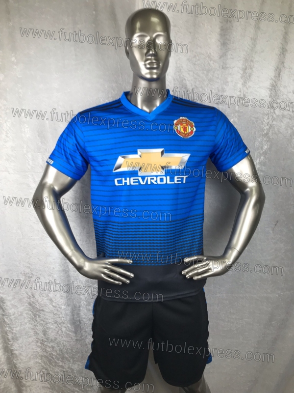 Uniforme Futbol Soccer Manchester United 2018-19 Azul