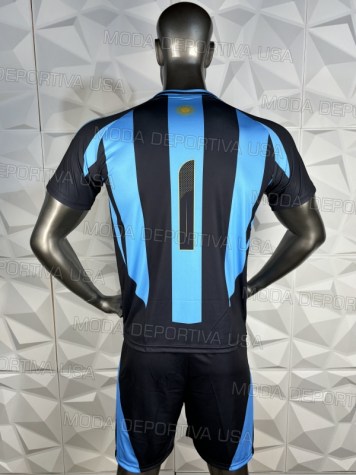 Uniforme Soccer Argentina Local 2024 Negro/Azul