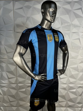 Uniforme Soccer Argentina Local 2024 Negro/Azul