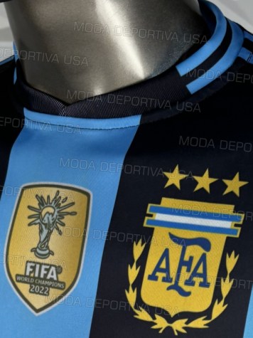Uniforme Soccer Argentina Local 2024 Negro/Azul