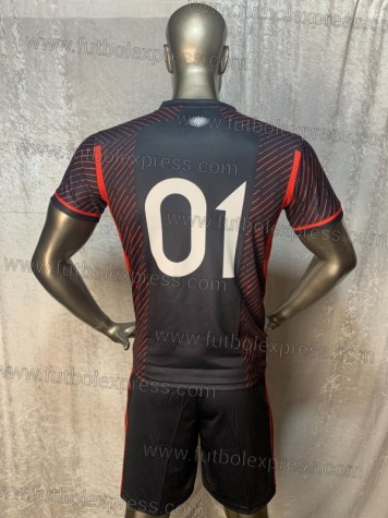 Uniforme Soccer Argentina Visita 2022 Rojo/Negro