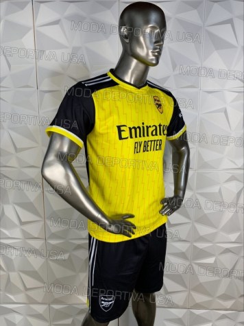 Uniforme Soccer Arsenal Local 2023-24 Amarillo/Negro