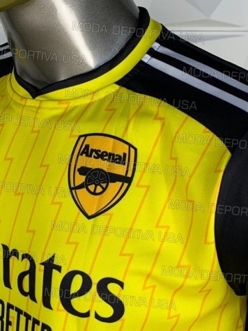 Uniforme Soccer Arsenal Local 2023-24 Amarillo/Negro