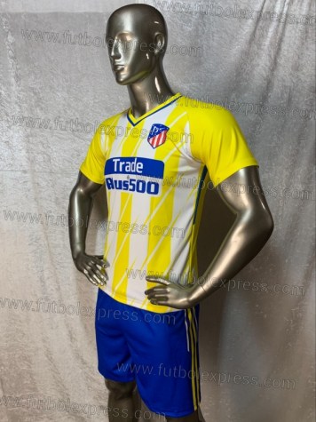 Uniforme Soccer Atletico de Madrid Local 2017-18 Amarillo