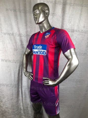 Uniforme Soccer Atletico de Madrid Local 2018-19 Rosa/Morado