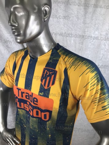 Uniforme Soccer Atletico de Madrid Tercero 2018-19 Amarillo
