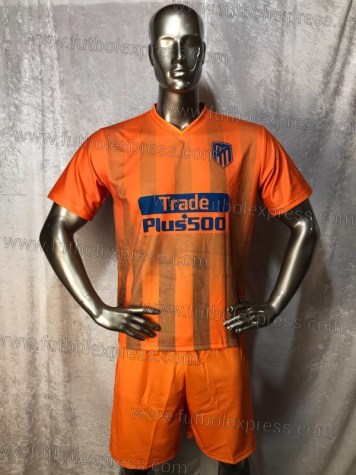Uniforme Soccer Atletico de Madrid Tercero 2018-19 Naranja