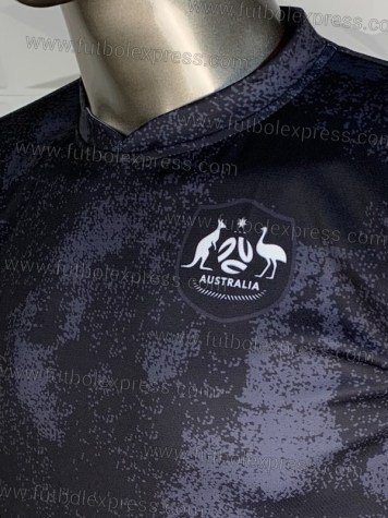 Uniforme Soccer Australia Local 2022 Negro/Blanco