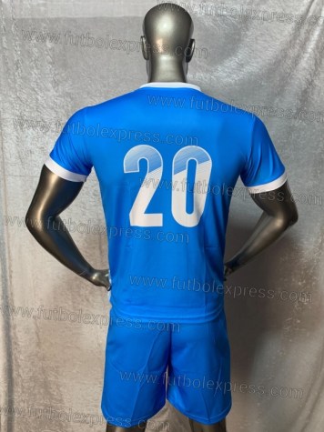 Uniforme Soccer Generico Azul Celeste y Blanco