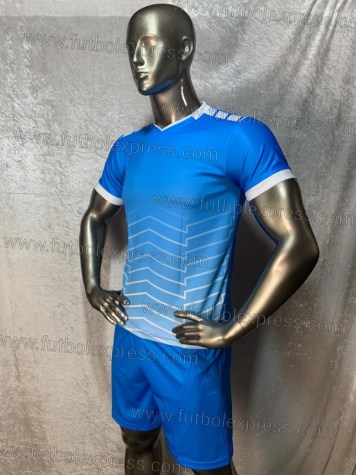 Uniforme Soccer Generico Azul Celeste y Blanco