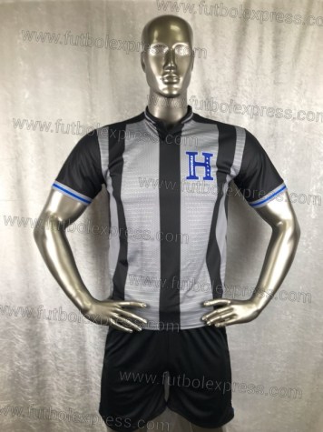 Uniforme Soccer Honduras Visita 2018 Gris/Negro