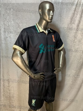 Uniforme Soccer Liverpool Visita 2021-22 Negro