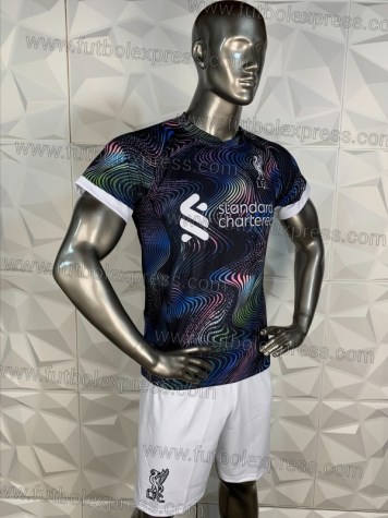 Uniforme Soccer Liverpool Visita 2022-23 Negro