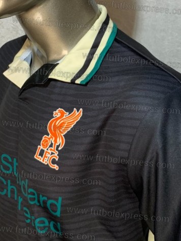 Uniforme Soccer Liverpool Visita 2021-22 Negro