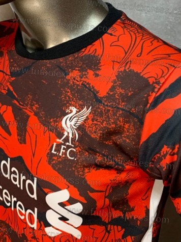 Uniforme Soccer Liverpool Visita 2020-21 Rojo/Negro