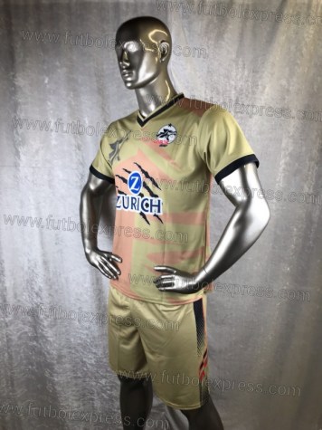Uniforme Soccer Lobos BUAP Local/Visita 2017-18 Dorado