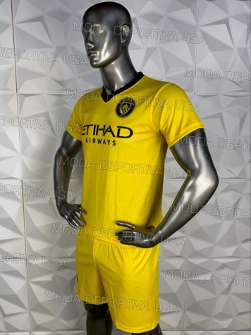 Uniforme Soccer Manchester City Visita 2022-23 Amarillo