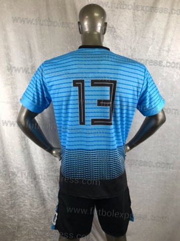 Uniforme Soccer Manchester United Local 2018-19 Azul Celeste