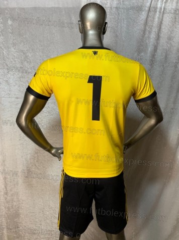 Uniforme Soccer Manchester United Local 2021-22 Amarillo