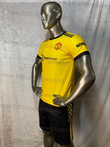Uniforme Soccer Manchester United Local 2021-22 Amarillo