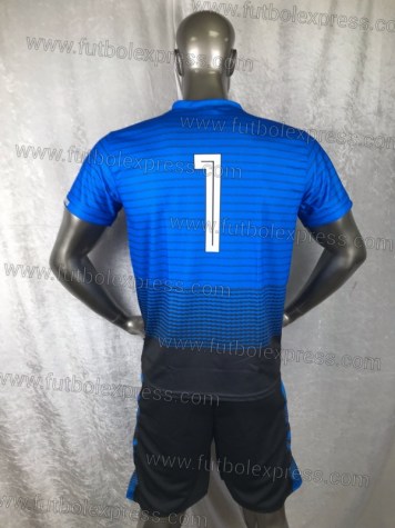 Uniforme Soccer Manchester United Local 2018-19 Azul Rey