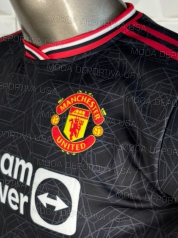 Uniforme Soccer Manchester United Local 2023-24 Negro