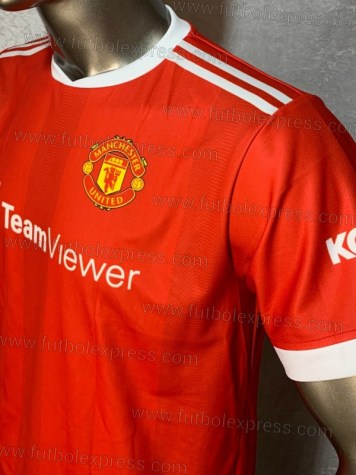 Uniforme Soccer Manchester United Local 2021-22 Rojo/Negro