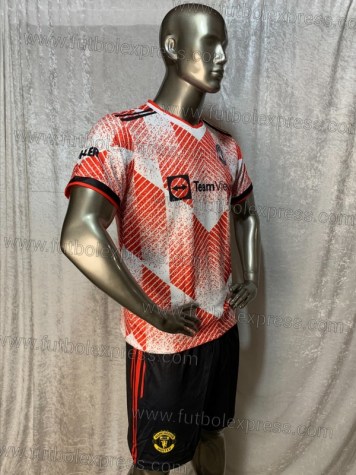 Uniforme Soccer Manchester United Tercero 2021-22 Rojo/Blanco