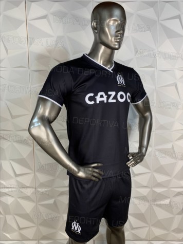 Uniforme Soccer Marsella Local 2022-23 Negro