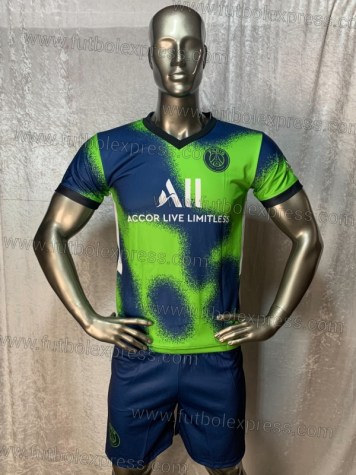 Uniforme Soccer Paris Saint Germain Cuarto 2020-21 Azul/Verde