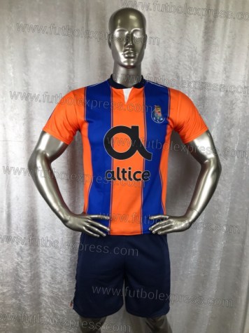 Uniforme Soccer Porto Local 2018-19 Naranja/Azul