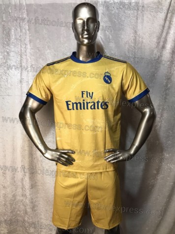 Uniforme Soccer Real Madrid Visita 2019-20 Dorado