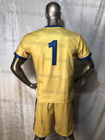 Uniforme Soccer Real Madrid Visita 2019-20 Dorado