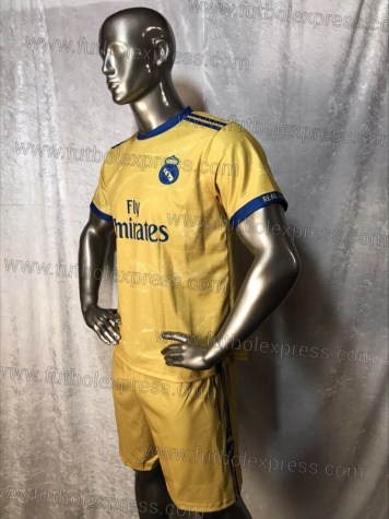 Uniforme Soccer Real Madrid Visita 2019-20 Dorado