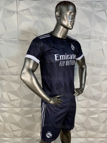 Uniforme Soccer Real Madrid Visita 2022-23 Negro