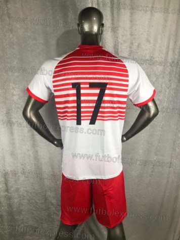 Uniforme Soccer Sacachispas Especial Blanco/Rojo