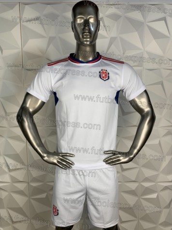Uniforme Soccer Costa Rica Local 2022 Blanco: Uniforme de futbol soccer replica modelo Costa Rica Local 2022, incluye playera blanca, short blanco, y numeros en la espalda.