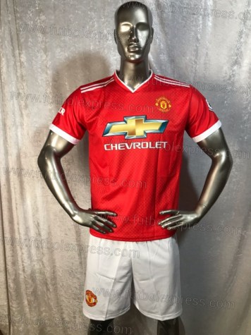 Uniforme Soccer Manchester United Especial Rojo/Blanco: Uniforme de futbol soccer especial modelo Manchester United, incluye playera roja, short blanco, y numeros en la espalda.